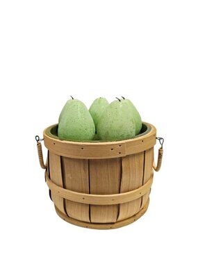 Pear Scented Pear Candles and basket